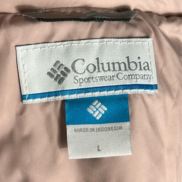 Columbia I Icy Heights Pink Mid Length Down Parka Size L - Picture 3 of 11